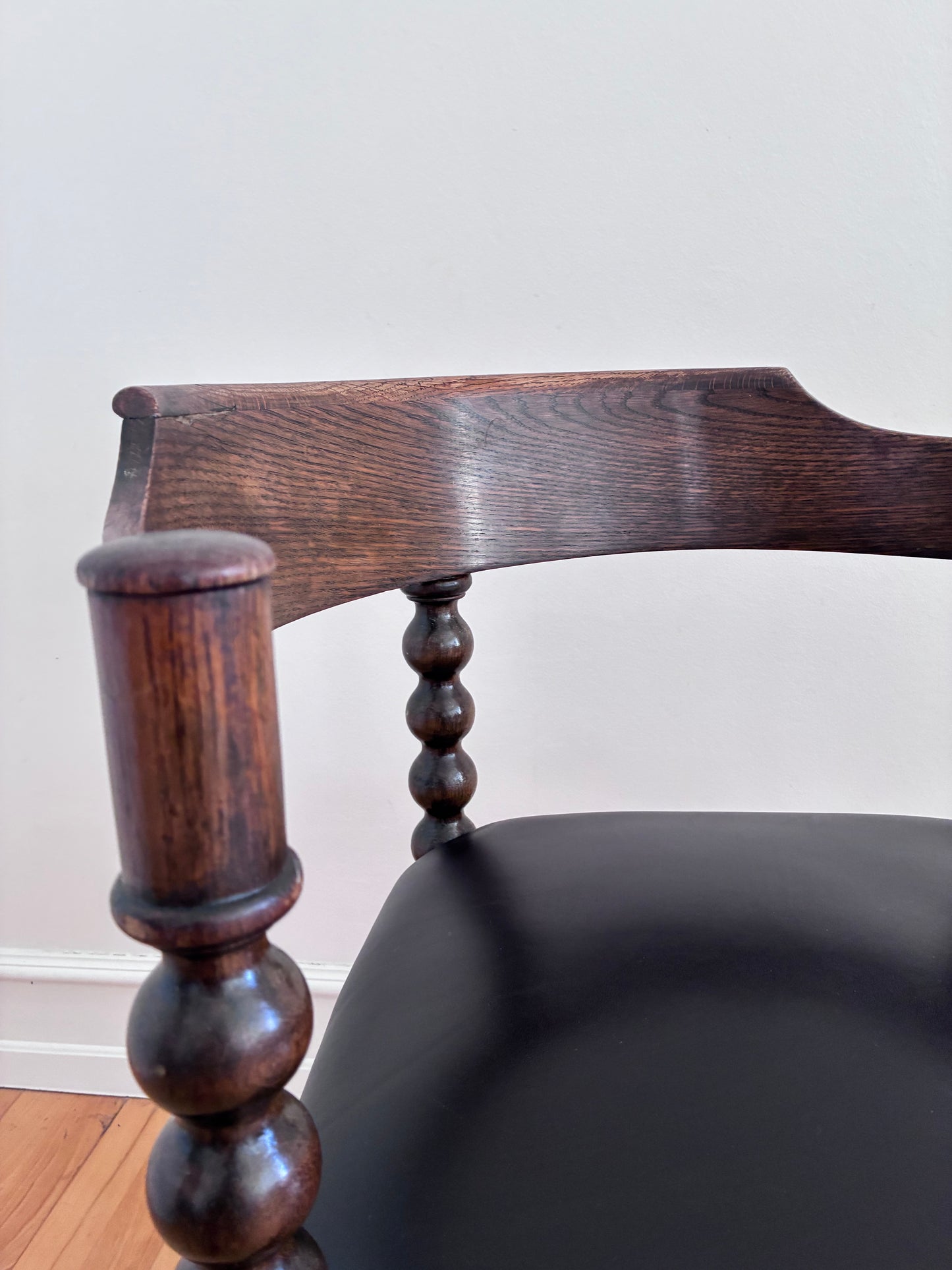 Antique Edwardian Bobbin Corner Chair, English 1900
