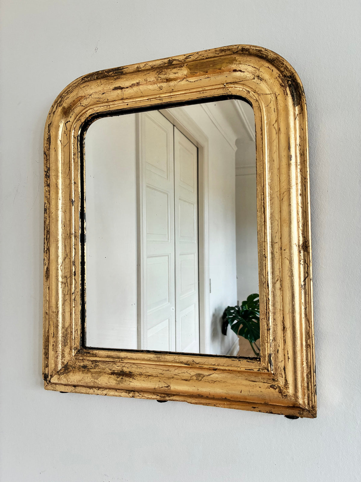 Antique French Louis Philippe Giltwood Mirror – Late 19th Century