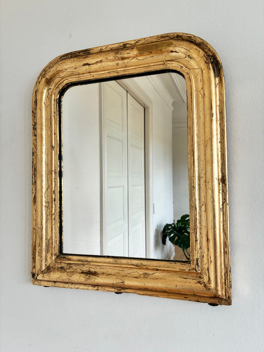 Antique French Louis Philippe Giltwood Mirror – Late 19th Century