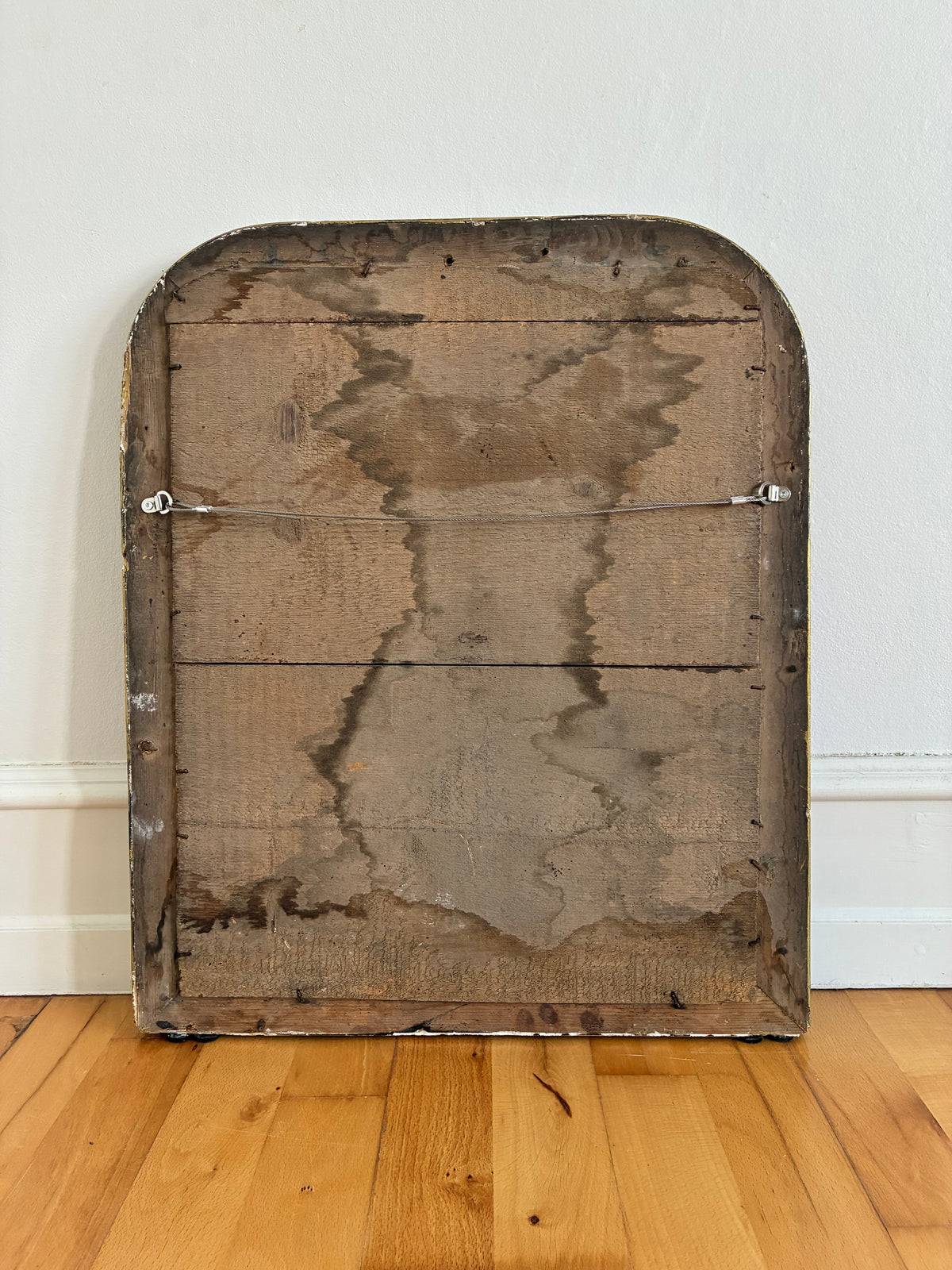 Antique French Louis Philippe Mirror – Green and Gold, Late 19th Century