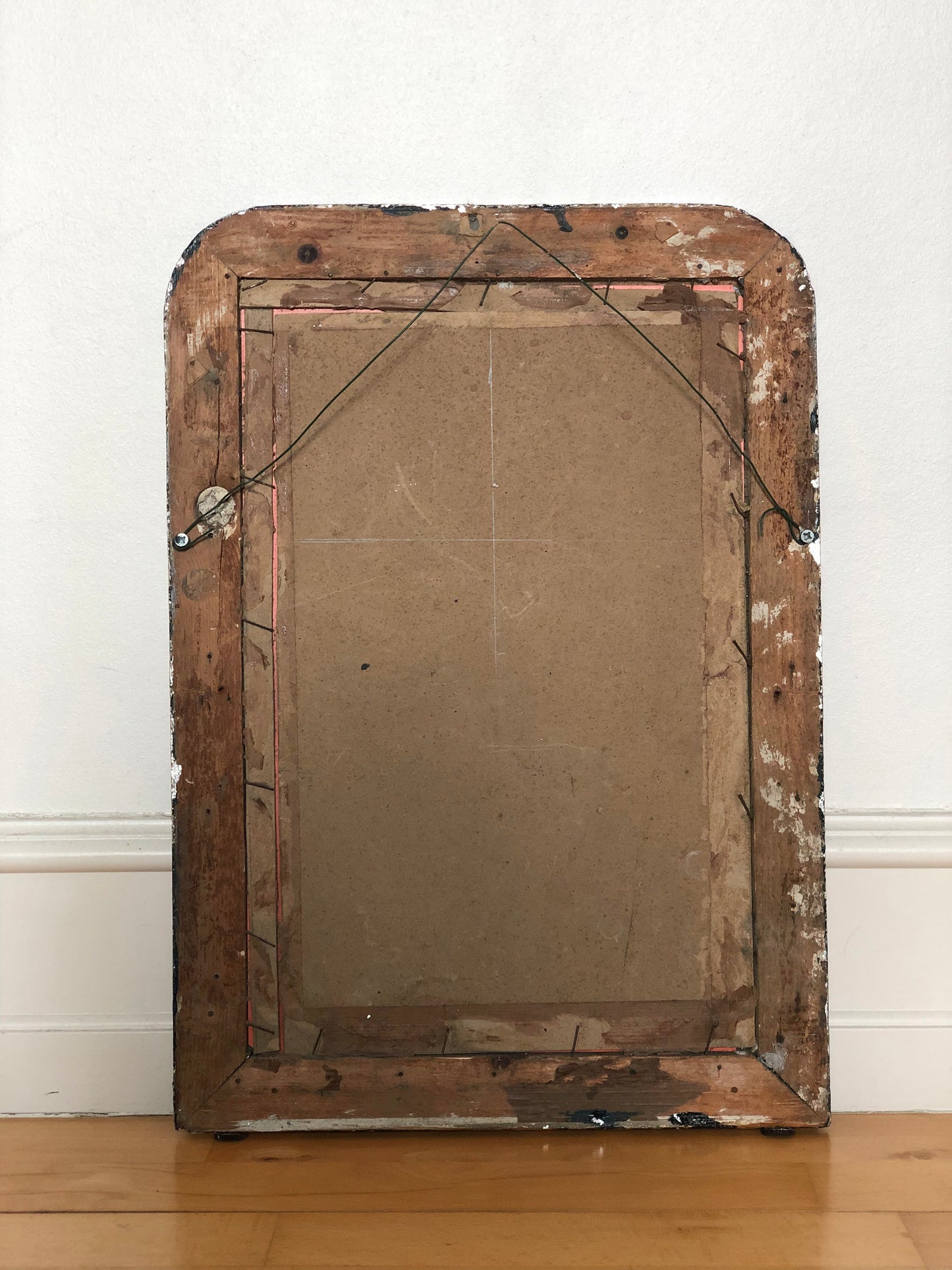 Antique French Louis Philippe Silvered Giltwood Mirror – Late 19th Century