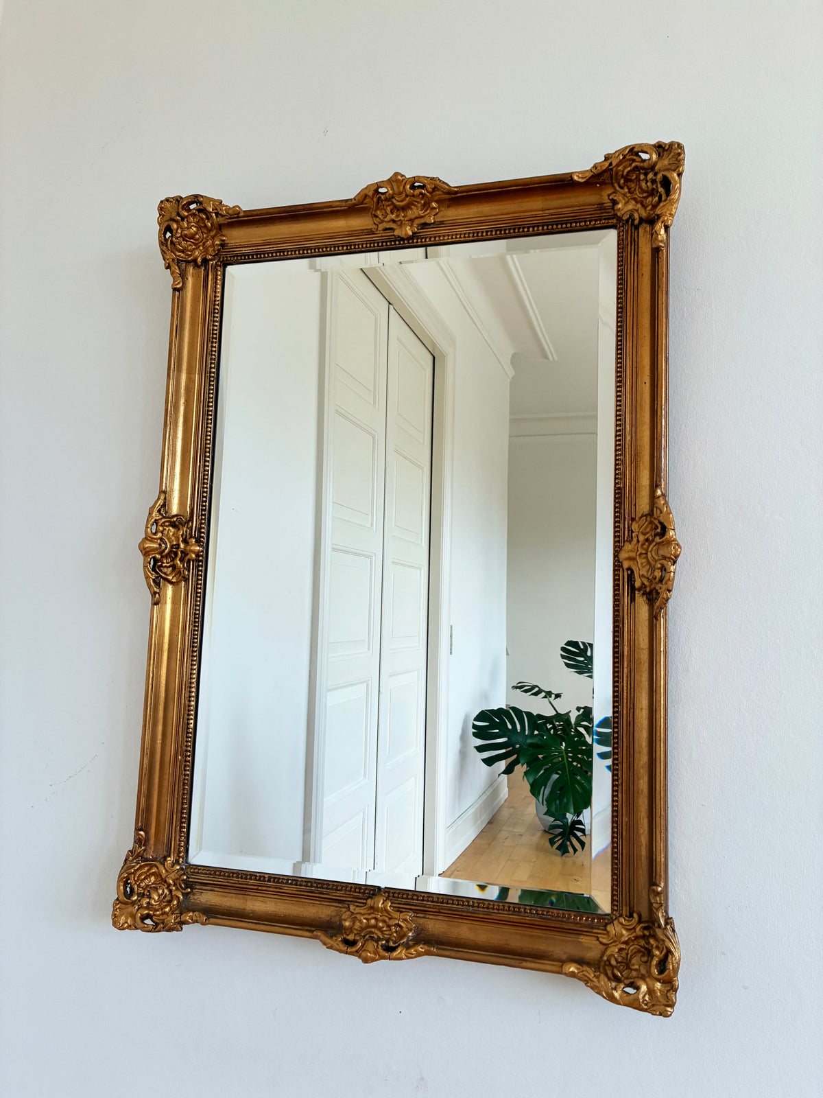Antique French Napoleon III Giltwood Wall Mirror, 19th Century