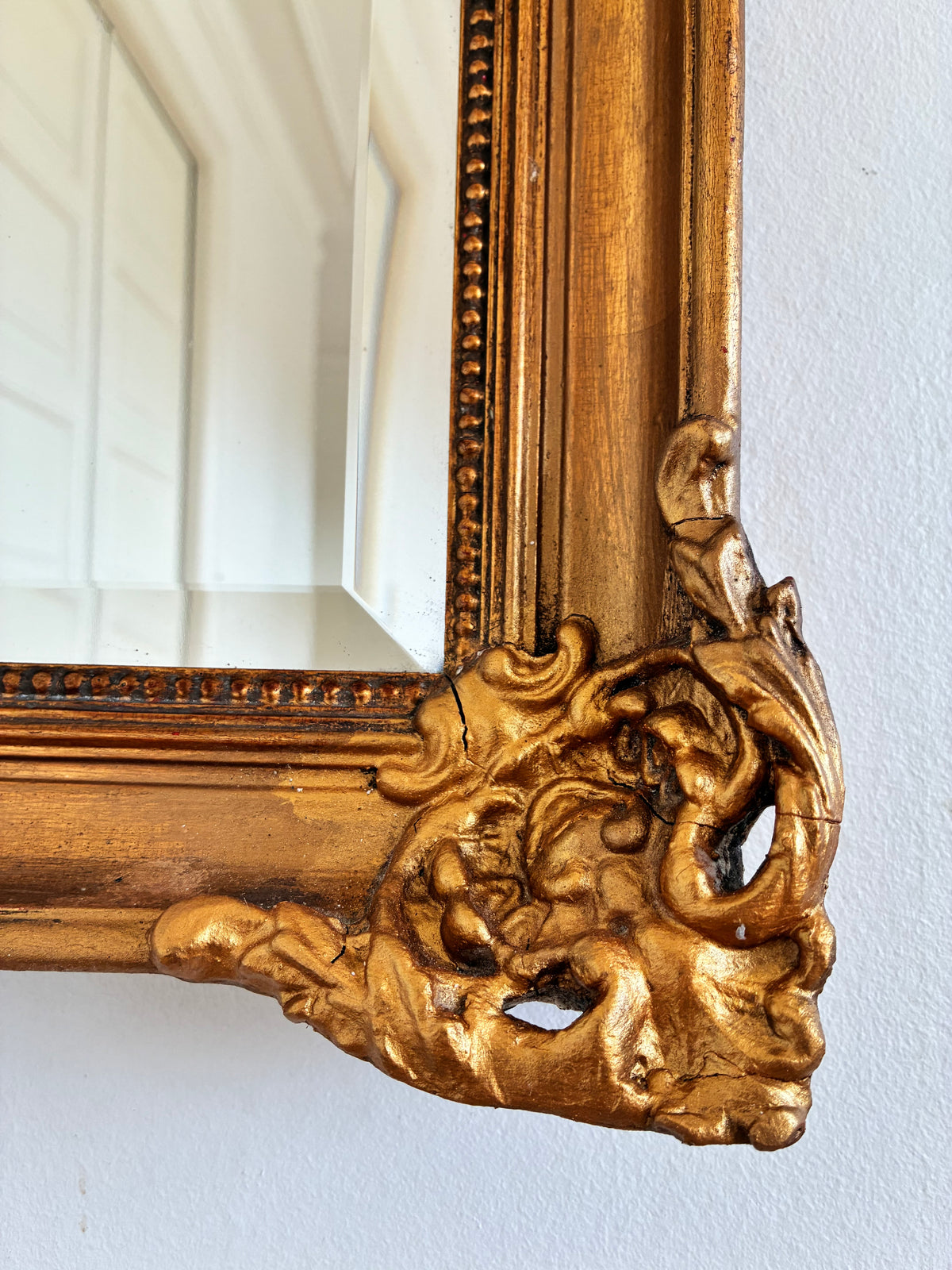 Antique French Napoleon III Giltwood Wall Mirror, 19th Century