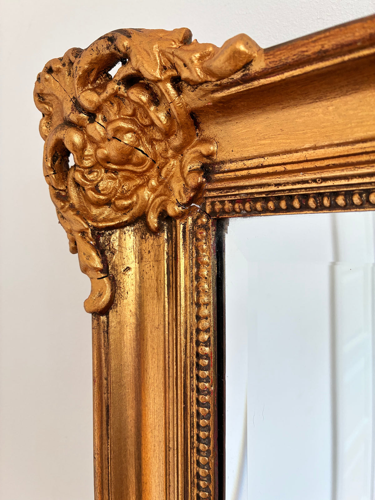 Antique French Napoleon III Giltwood Wall Mirror, 19th Century
