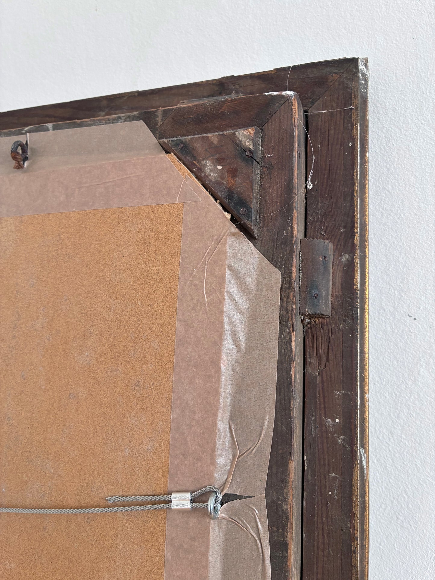 Antique Giltwood Wall Mirror in Gold
