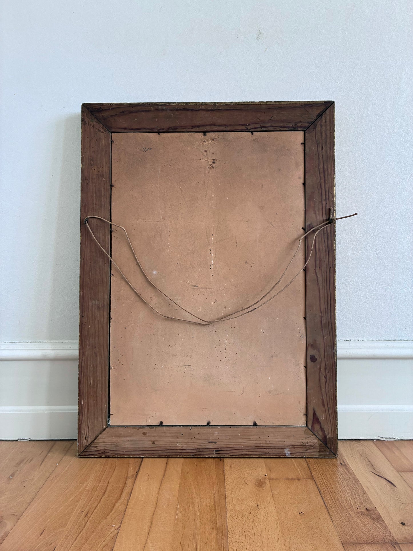 Antique Giltwood Wall Mirror in Gold