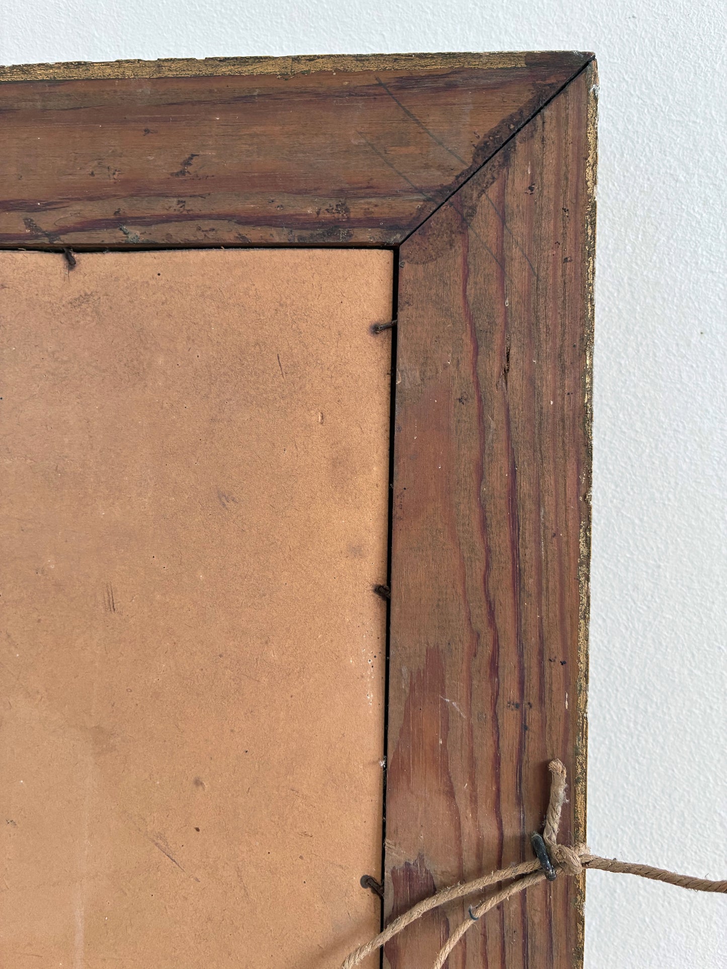 Antique Giltwood Wall Mirror in Gold