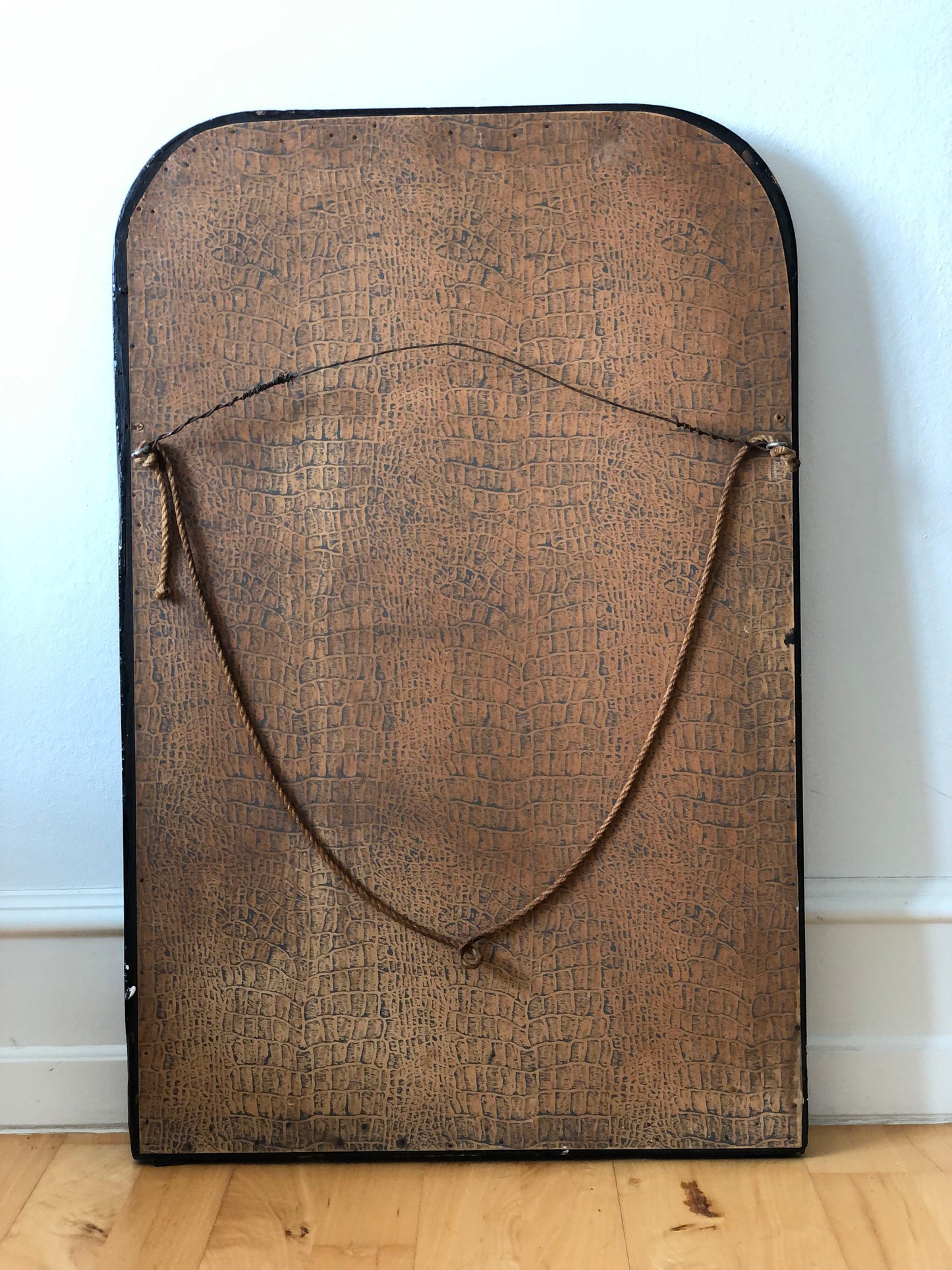 Antique Louis Philippe French Mirror in Black and Gold, Late 19th Century