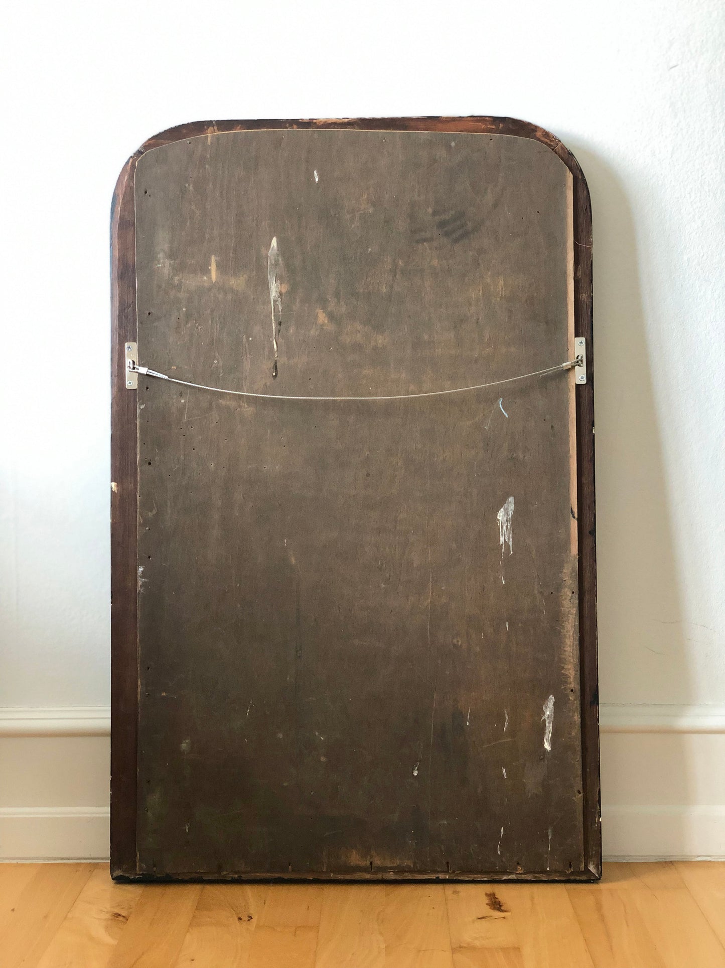 Large Antique Louis Philippe French Mirror in Black and Gold, Late 19th Century