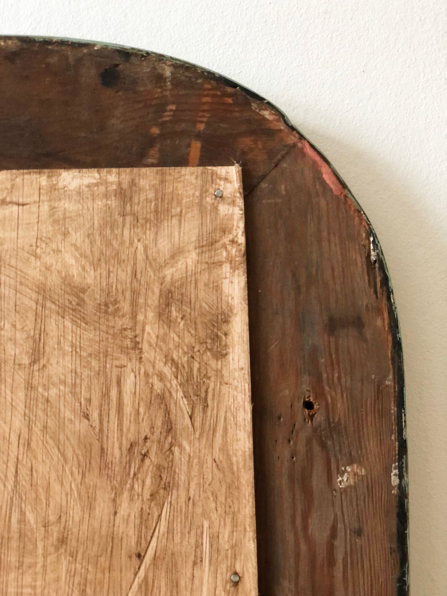 Large Antique Louis Philippe French Mirror in Green and Gold, Late 19th Century