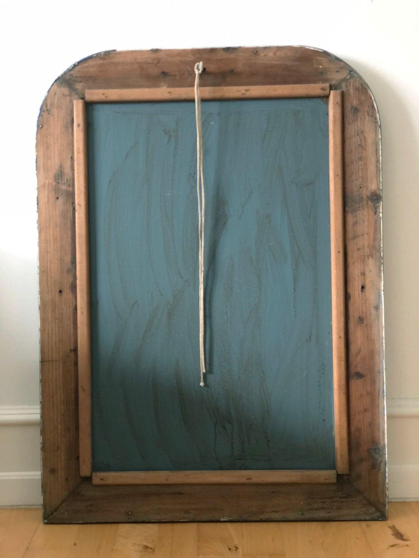 Antique French Louis Philippe Mirror – Grey and Gold, Late 19th Century