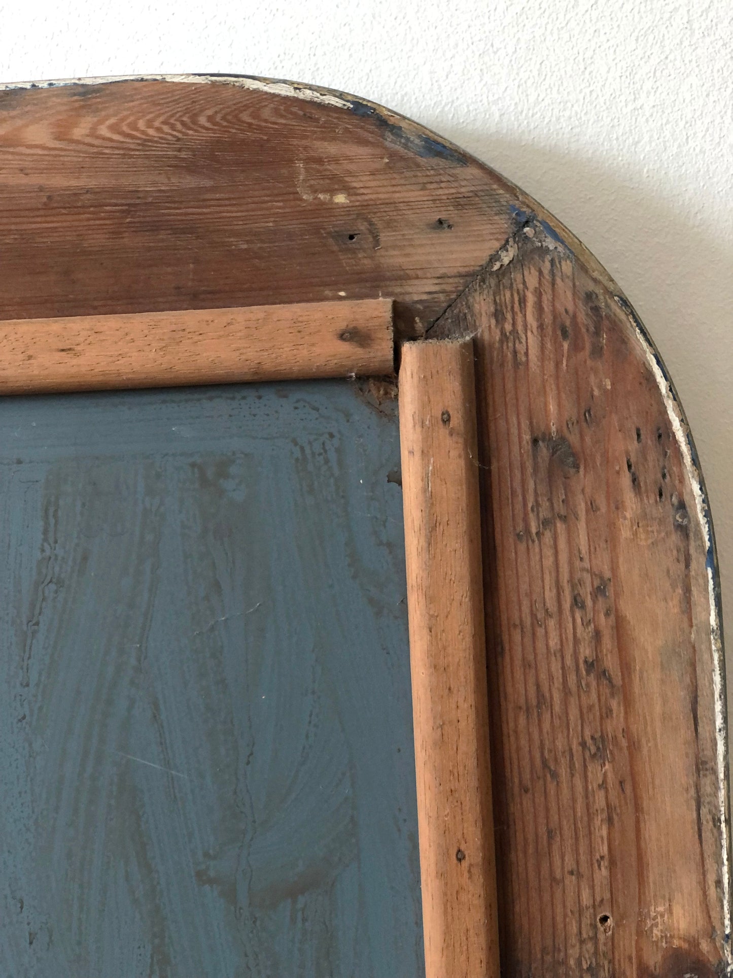 Antique French Louis Philippe Mirror – Grey and Gold, Late 19th Century