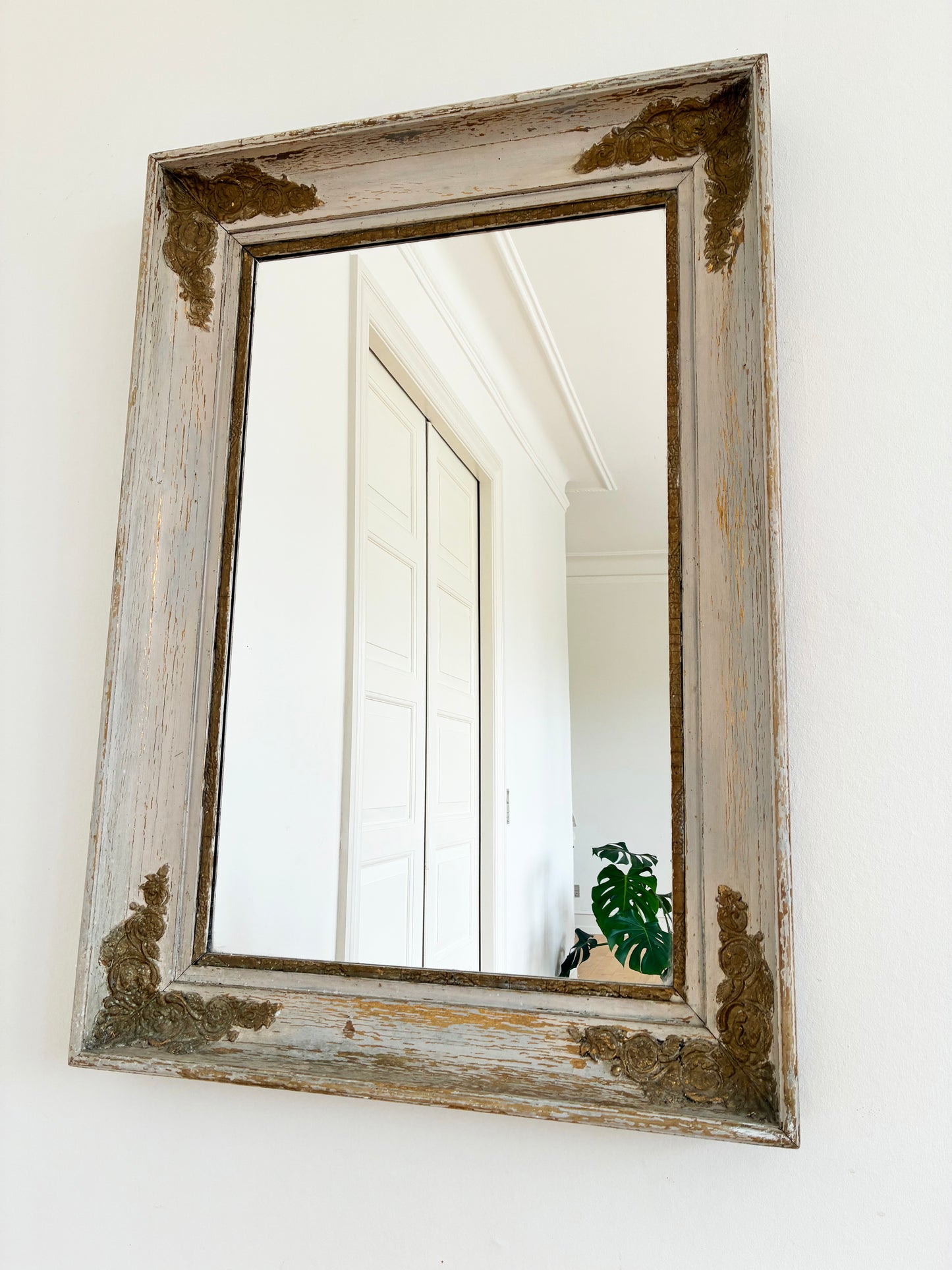 Antique Napoleon III Giltwood French Wall Mirror, 19th Century