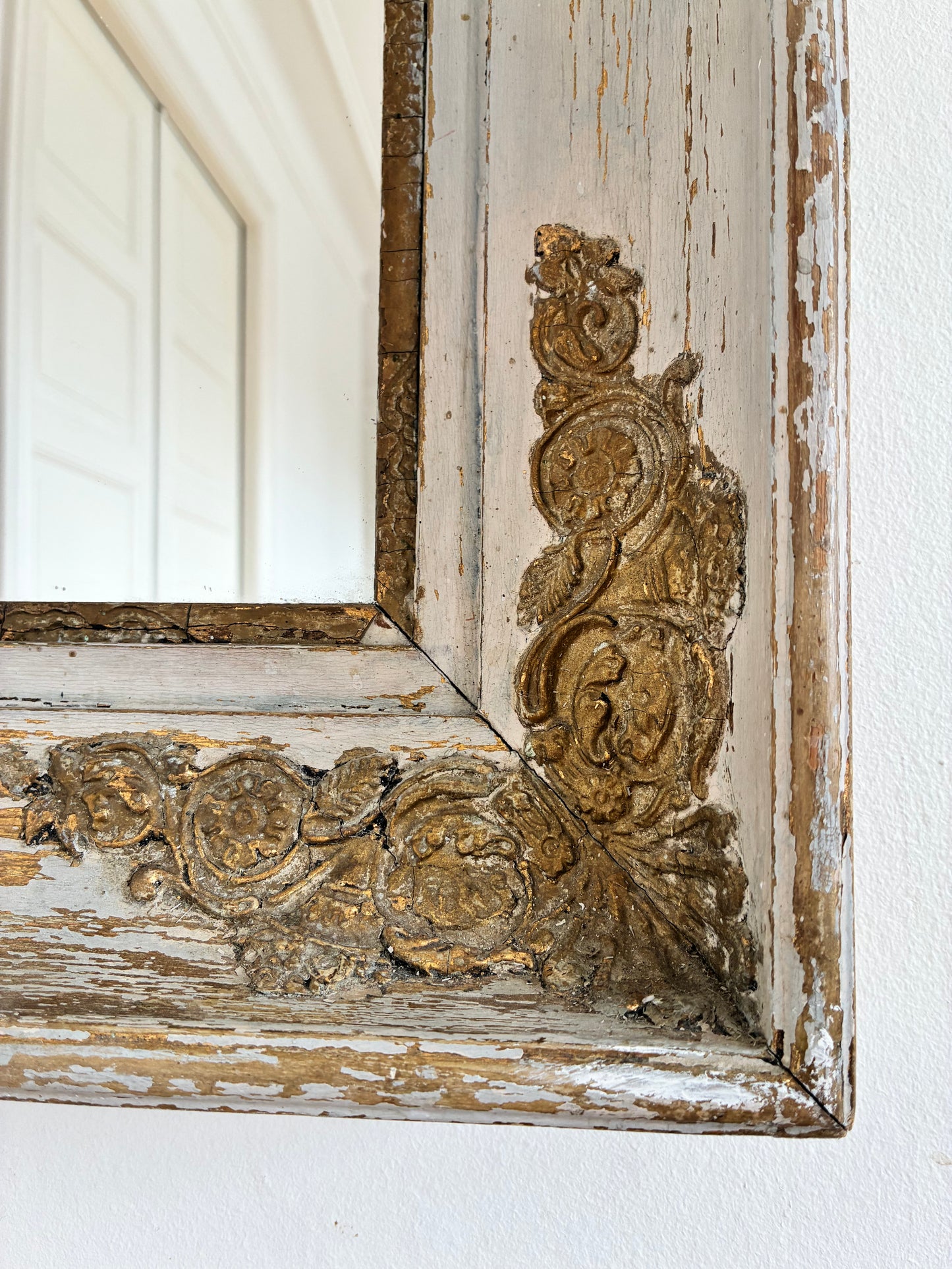 Antique Napoleon III Giltwood French Wall Mirror, 19th Century
