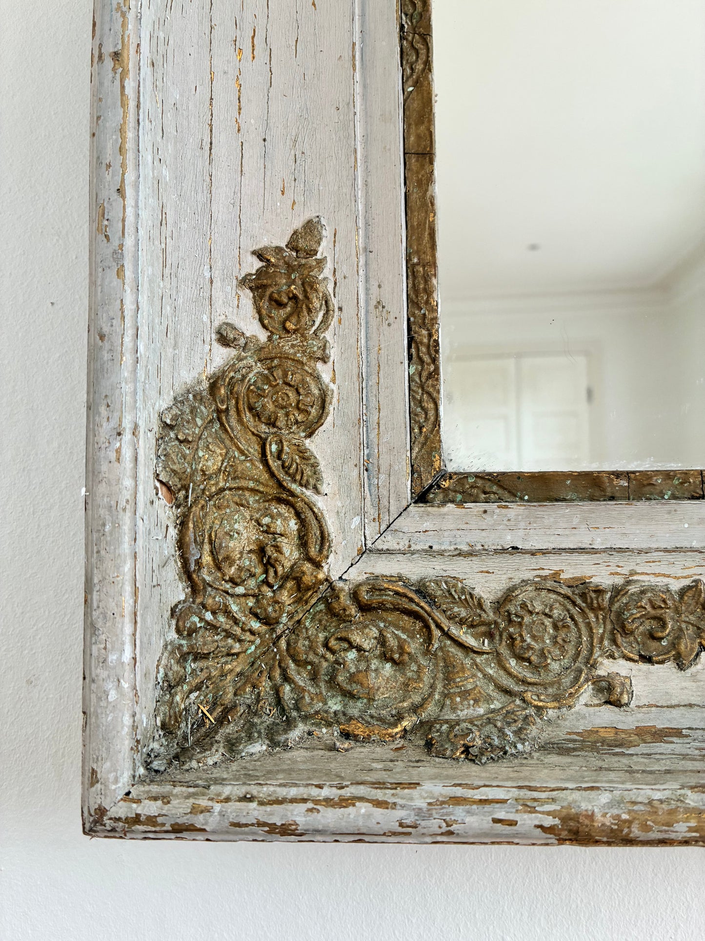Antique Napoleon III Giltwood French Wall Mirror, 19th Century