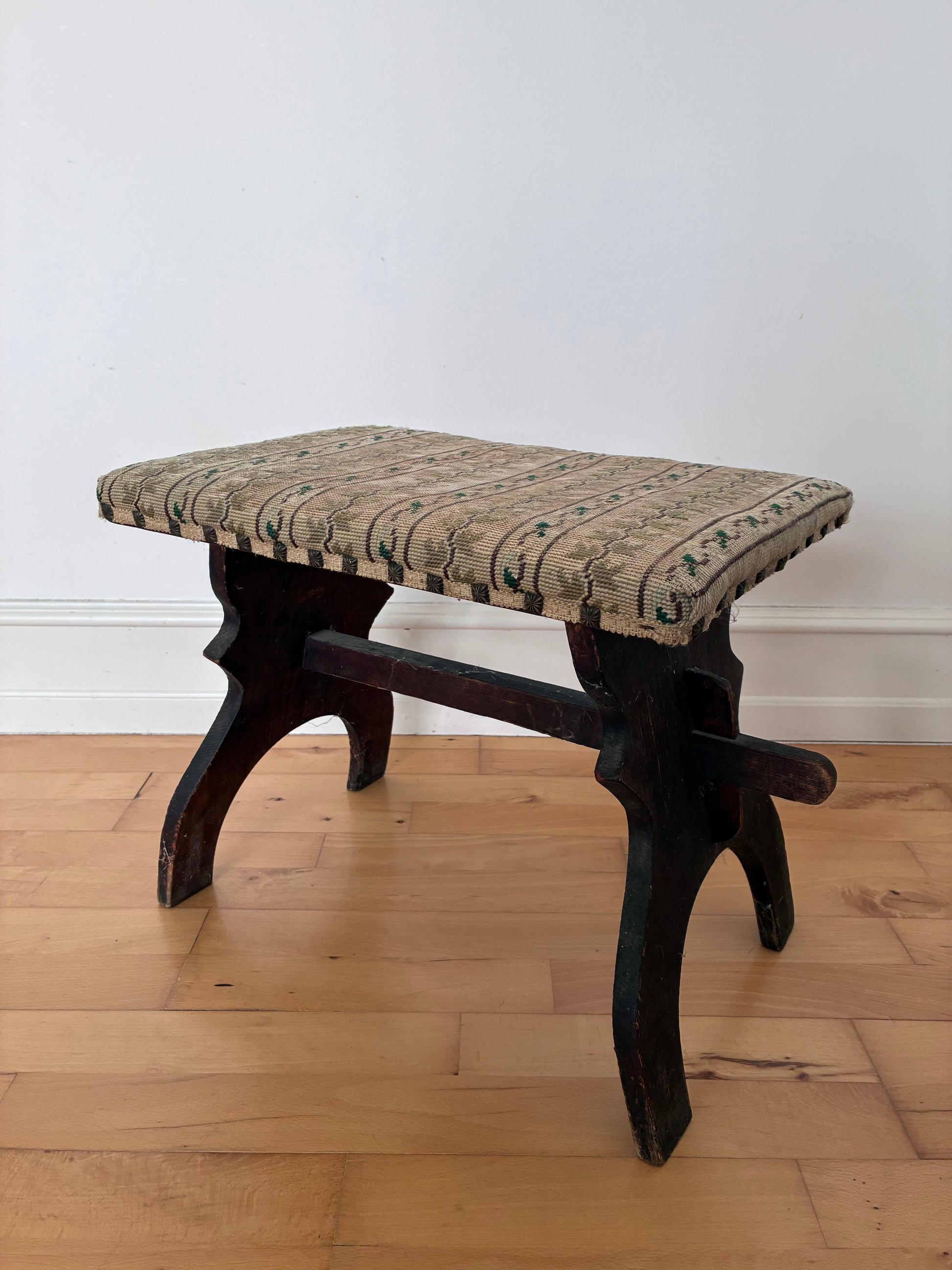 Antique Rustic Spanish Small Entryway Bench
