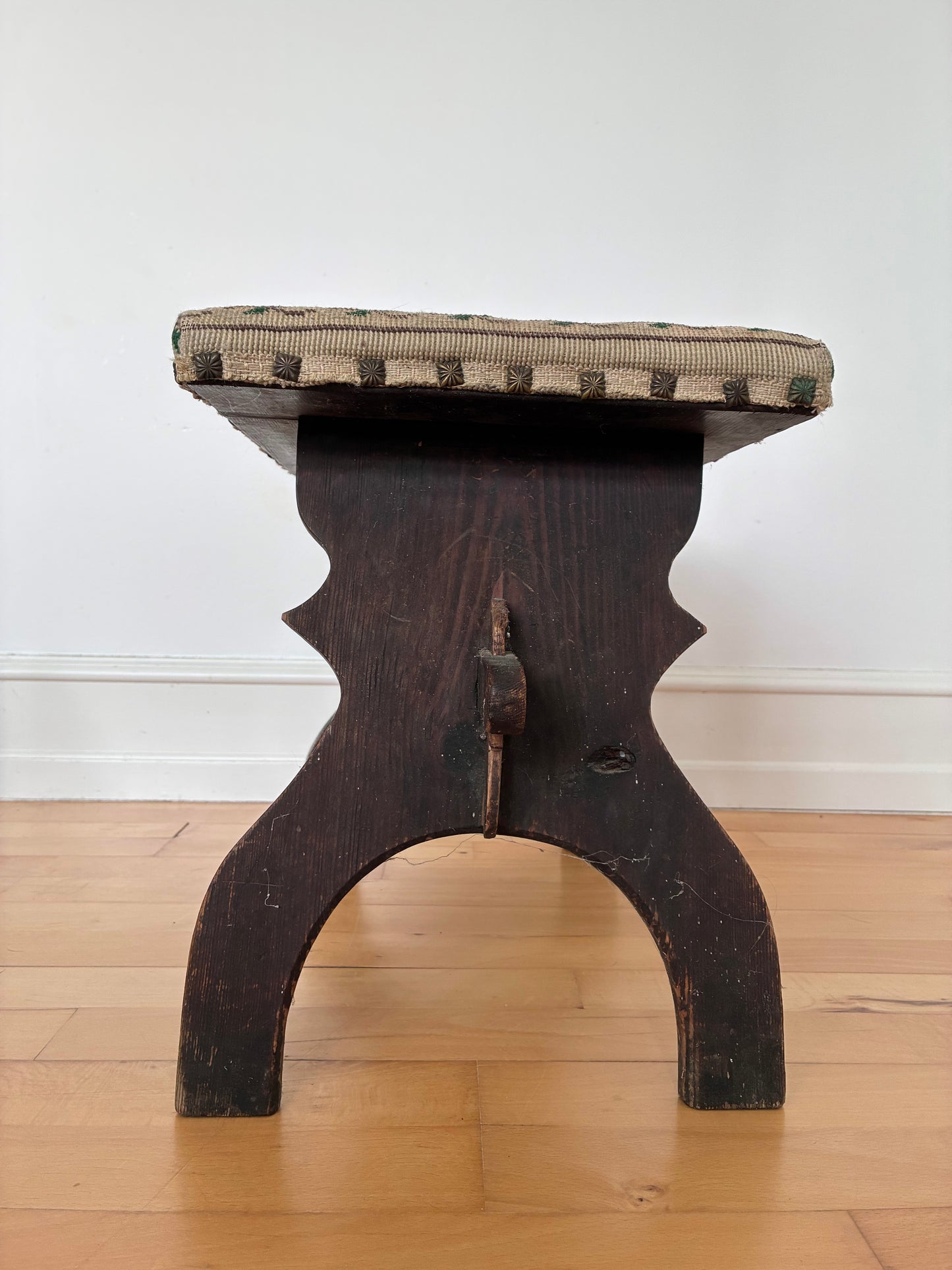 Antique Rustic Spanish Small Entryway Bench