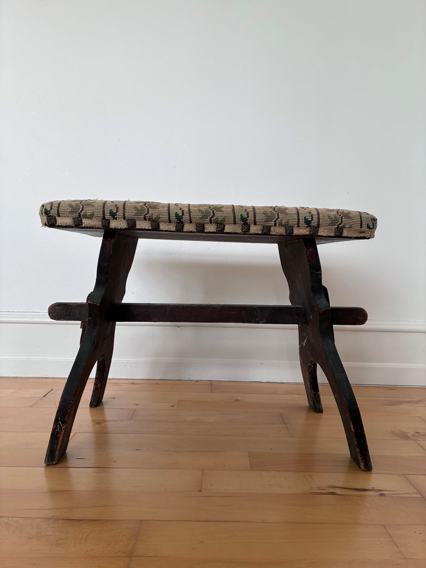 Antique Rustic Spanish Small Entryway Bench