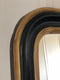 Antique Louis Philippe Full Length Mirror In Black and Gold France Late 19th Century