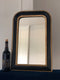 Antique Louis Philippe Full Length Mirror In Black and Gold France Late 19th Century