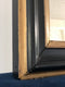 Antique Louis Philippe Full Length Mirror In Black and Gold France Late 19th Century