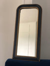 Antique Louis Philippe Full Length Mirror In Black and Gold France Late 19th Century