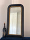 Antique Louis Philippe Full Length Mirror In Black and Gold France Late 19th Century