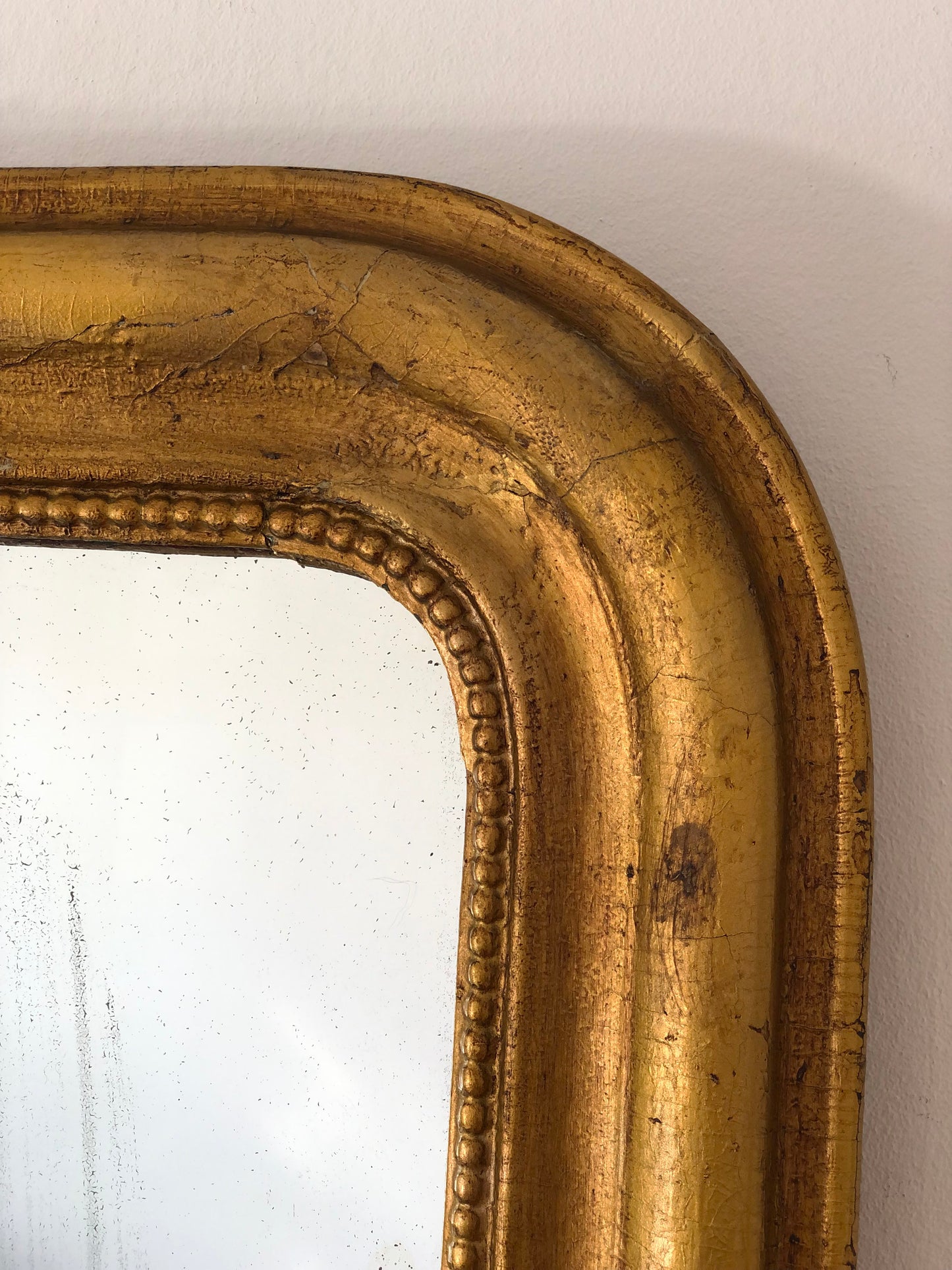 Large Antique Louis Philippe Giltwood Mirror France Late 19th Century