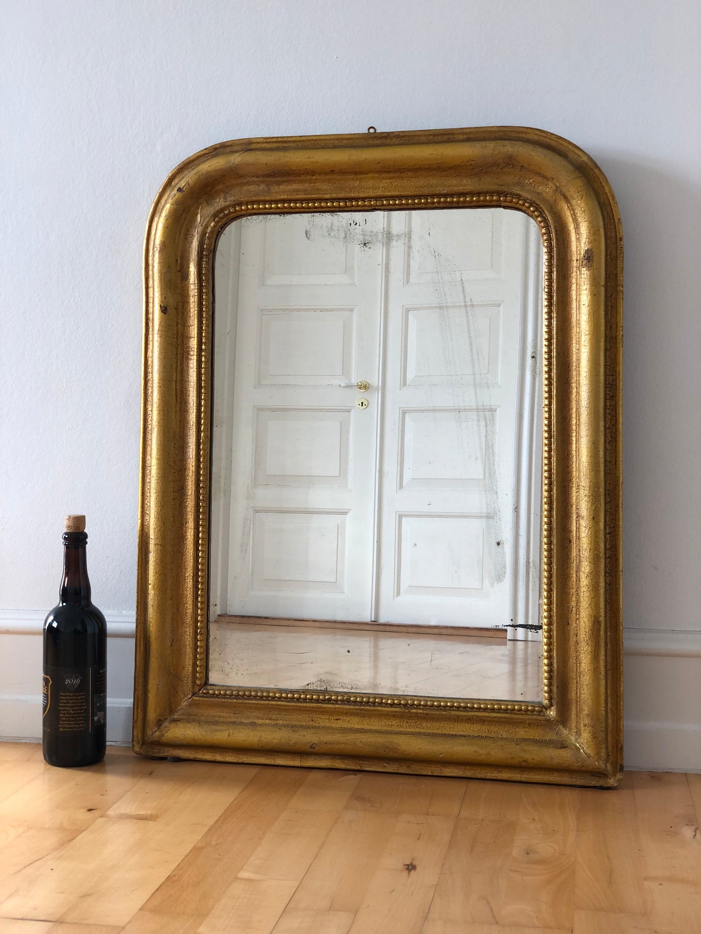 Large Antique Louis Philippe Giltwood Mirror France Late 19th Century