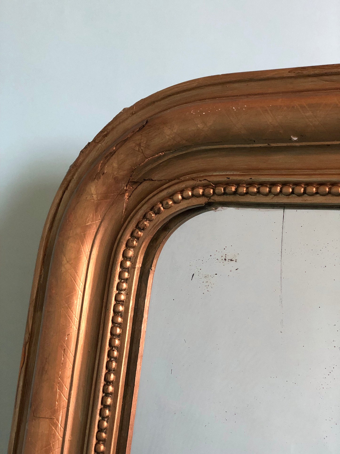 Antique Louis Philippe Mirror Giltwood France Late 19th Century