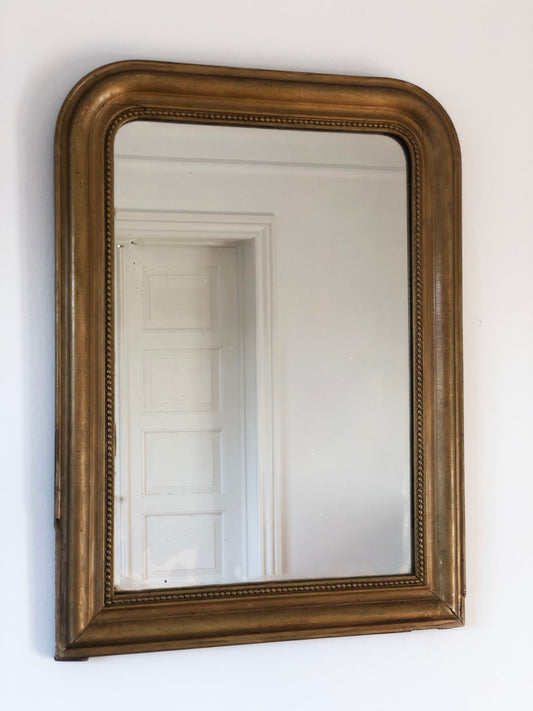 Antique Louis Philippe Mirror Giltwood France Late 19th Century