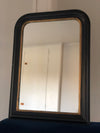 Antique Louis Philippe Mirror In Black and Gold France Late 19th Century