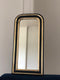 Antique Louis Philippe Smal Full Length Mirror In Black and Gold France Late 19th Century