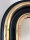 Antique Louis Philippe Smal Full Length Mirror In Black and Gold France Late 19th Century