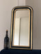 Antique Louis Philippe Smal Full Length Mirror In Black and Gold France Late 19th Century