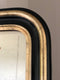 Antique Louis Philippe Smal Full Length Mirror In Black and Gold France Late 19th Century