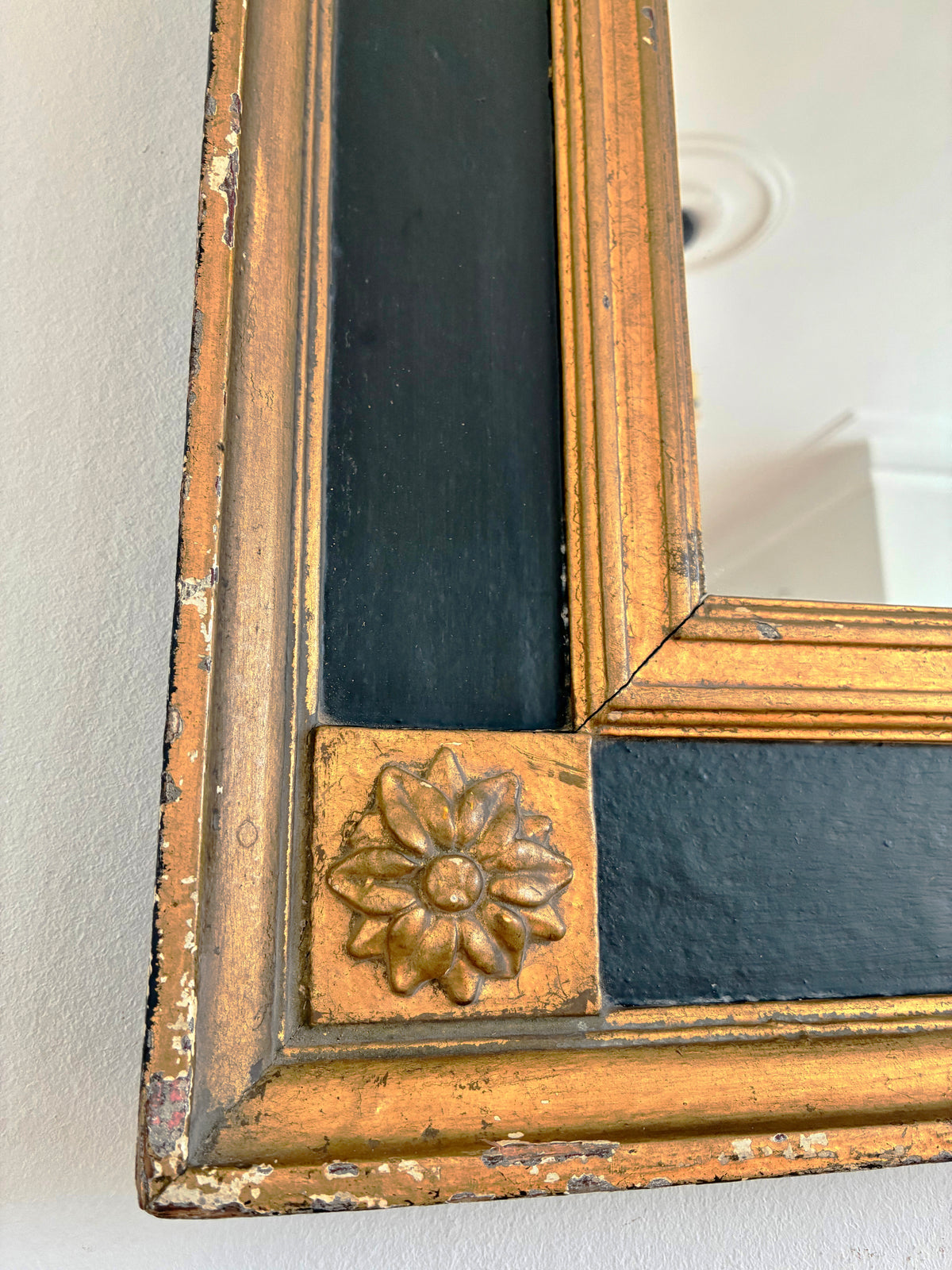 Antique French Empire Style Giltwood Wall Mirror, Late 19th Century