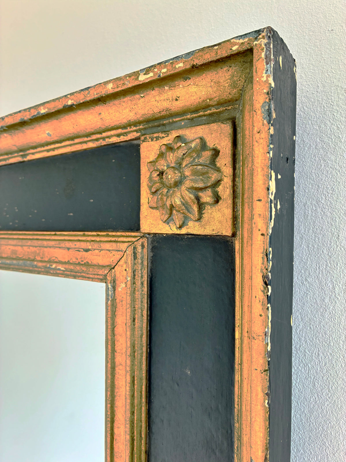 Antique French Empire Style Giltwood Wall Mirror, Late 19th Century