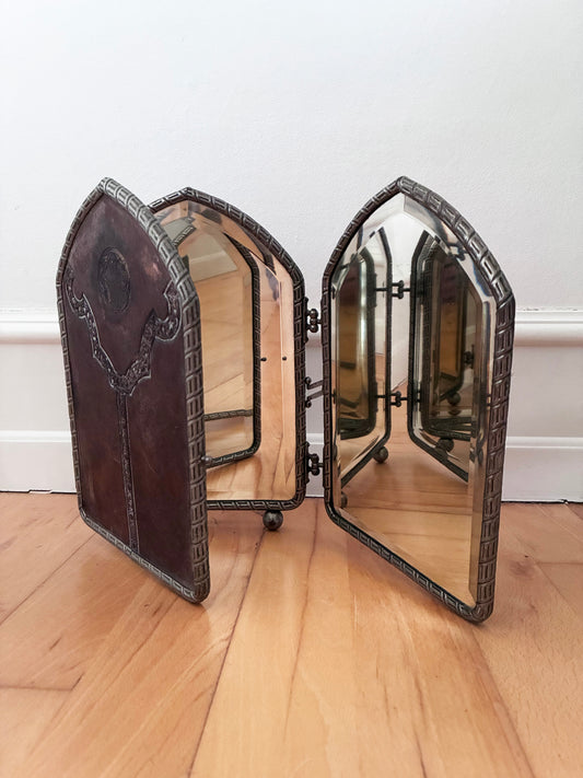 Art Deco Tri-Fold Boudoir Vanity Mirror, English, 1920s