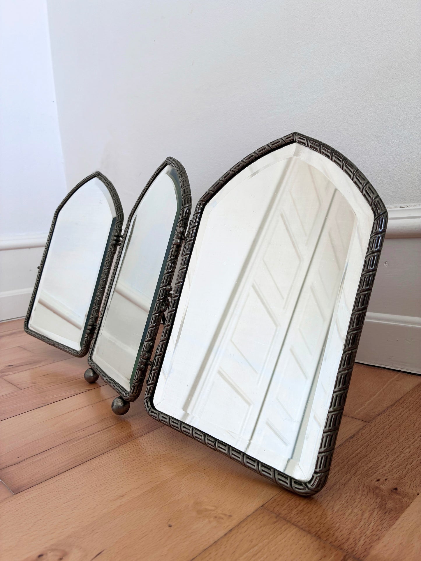 Art Deco Tri-Fold Boudoir Vanity Mirror, English, 1920s