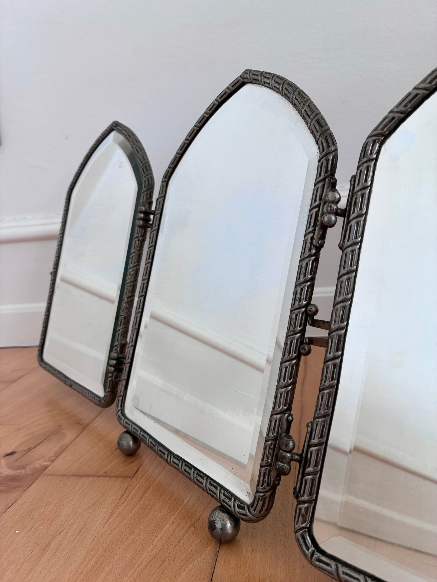 Art Deco Tri-Fold Boudoir Vanity Mirror, English, 1920s