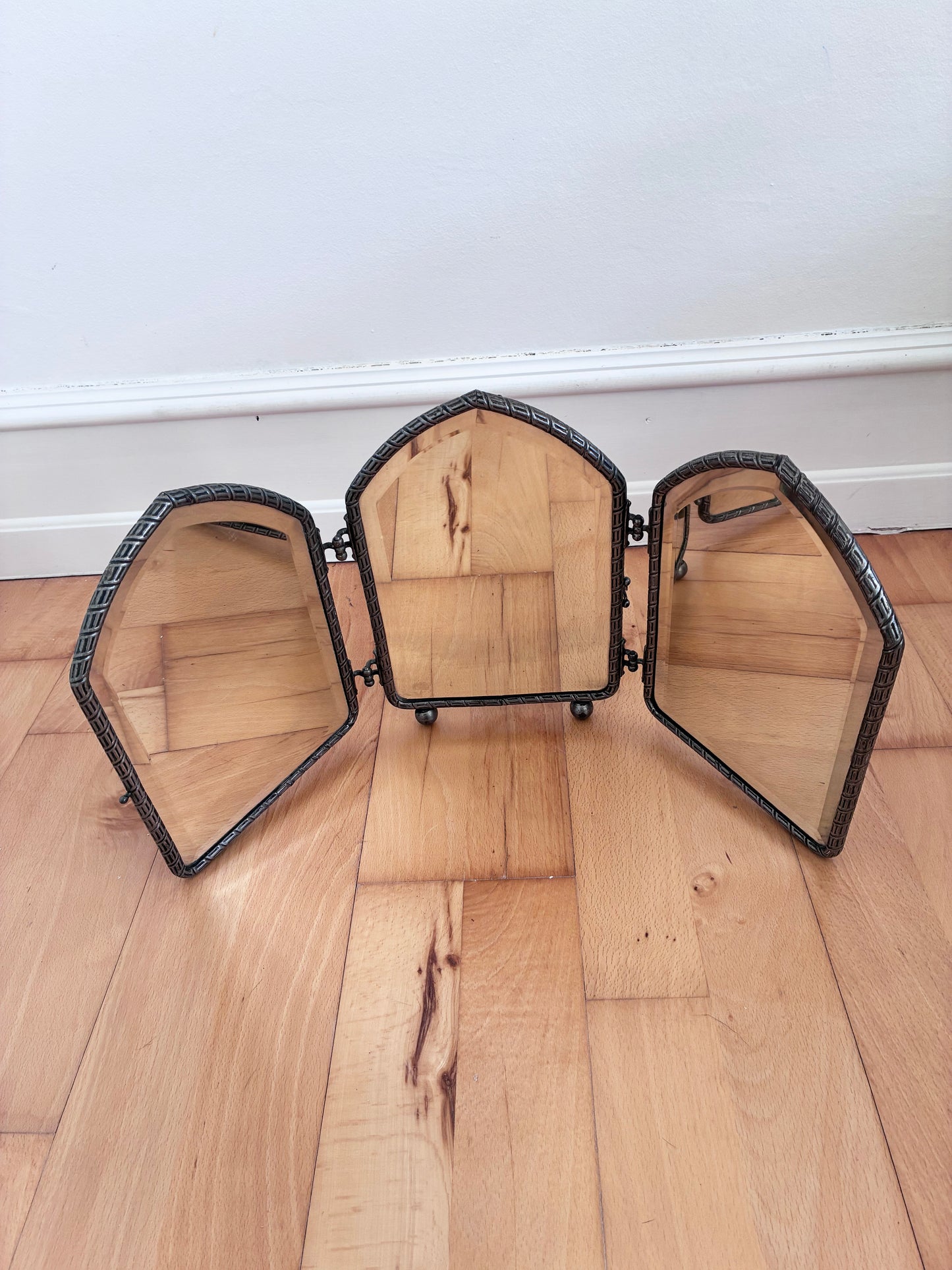 Art Deco Tri-Fold Boudoir Vanity Mirror, English, 1920s