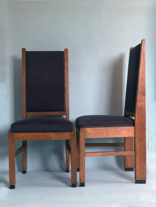 Art Deco Haagse School Dining Chair Frits Spanjaard 1930s Set of 2