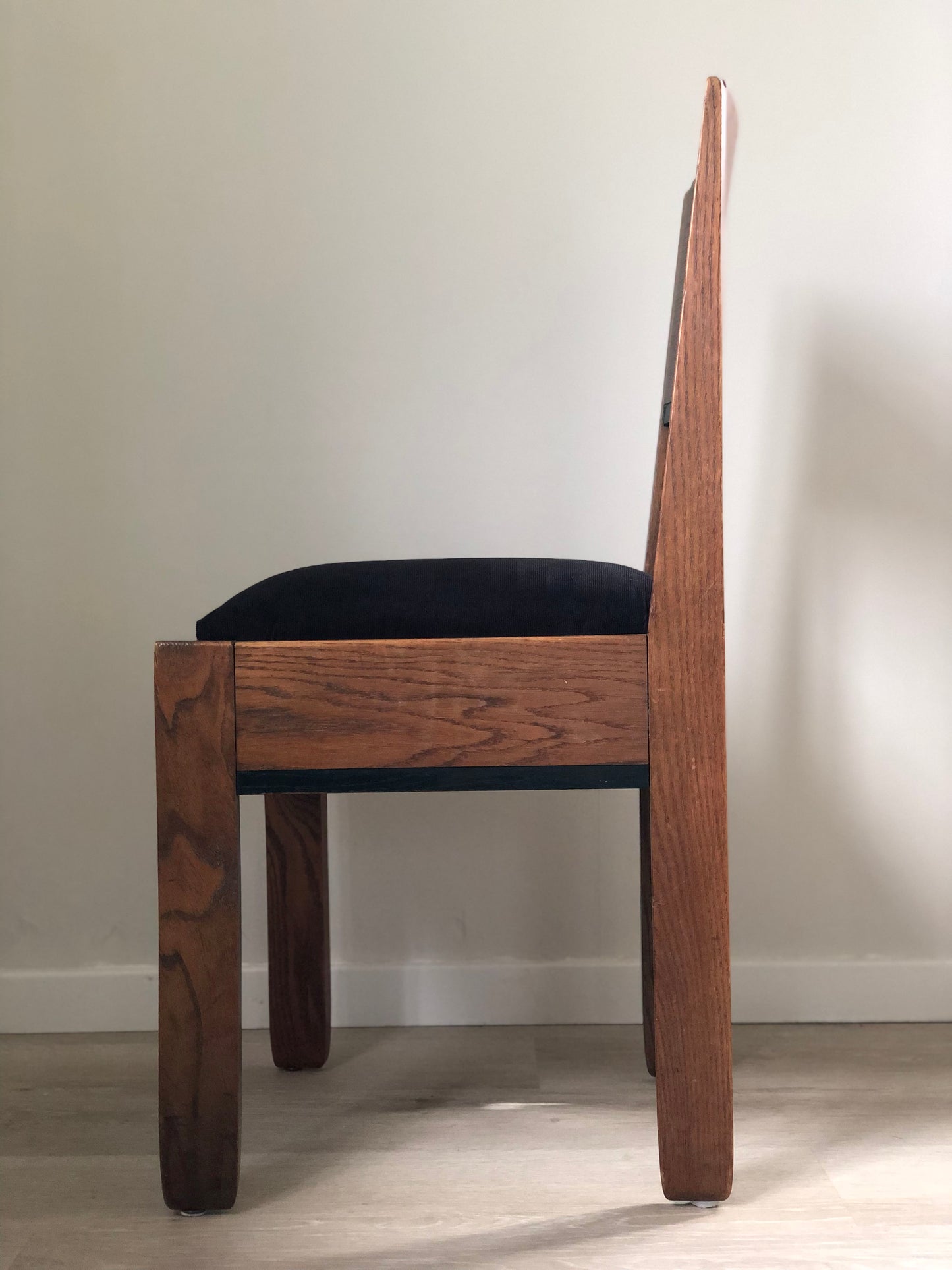 Art Deco Oak Dining Chair By J.A. Muntendam For L.O.V. Oosterbeek 1920s