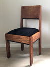 Art Deco Oak Dining Chair By J.A. Muntendam For L.O.V. Oosterbeek 1920s