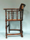 Early 20th Century Edwardian Barley Twist Corner Chair With Cane