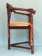 Early 20th Century Triangular Carved Corner Chair Gillows of Lancaster and London United Kingdom