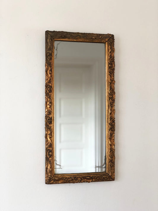 Handcrafted Antique Rococo Full-Length Mirror Belgium, 1900