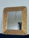 Harrison & Gil Modern Design Giltwood Facet Cut Mirror with Meander Pattern