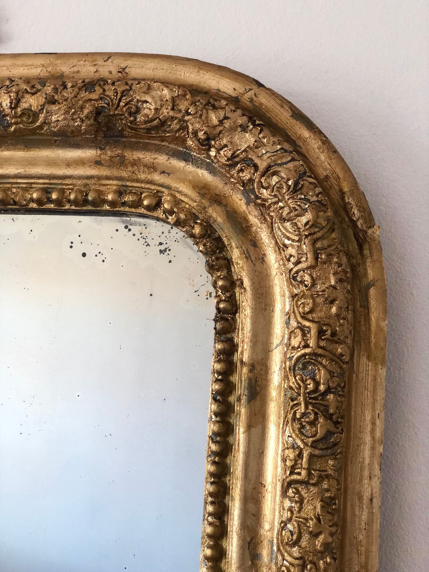 High Quality Antique Louis Philippe Giltwood Mirror France Late 19th Century